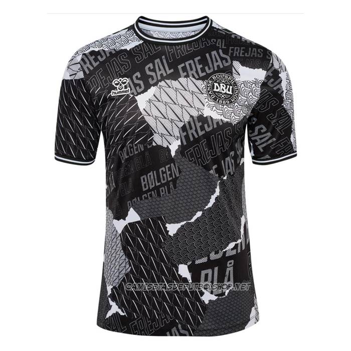 Camiseta Pre Partido del Dinamarca 2024 Negro
